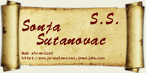 Sonja Šutanovac vizit kartica